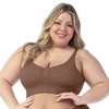 Sutiã Plus Size Comfort Anatômico com Bojo Removível Marrom Claro - Cod.ZR0303-013-C128