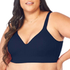 Sutiã Plus Size Comfort Com Alças Reguláveis e Bojo Sem Costura Azul Marinho - Cod.ZR0303-015-1744-V01