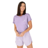 Pijama Xadrez Manga Curta Lilás - Cod.ZR3203-022-1815-V01 - comprar online