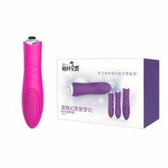 Cápsula Vibratória com Capa Micro Cerdas Massageadoras - Cores Diversas - Cod.MV028