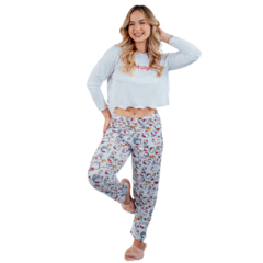 Pijama Karine - HELLO KITTY - Calça e Blusa Manga Longa - Cod.003U