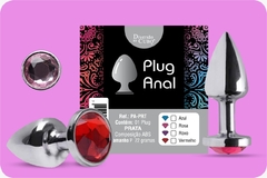 PLUG EM ABS P - Plug Anal em ABS com Pedra Colorida Redonda - Cod.2338 - comprar online