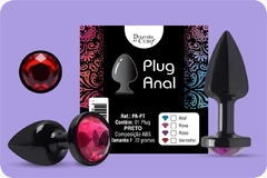 PLUG EM ABS P - Plug Anal em ABS com Pedra Colorida Redonda - Cod.2338 na internet