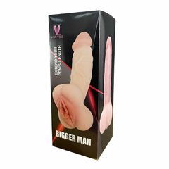 Masturbador formato de bumbum masculino, possui vagina penetráveis e pênis realístico, com veias e glande - Cod.MA042P