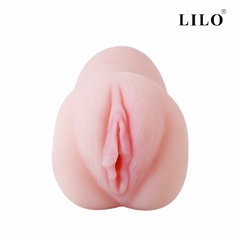 Masturbador em formato de vagina feito de CyberSkin com fissuras e texturas internas - LILO - Cod.MA144 - comprar online