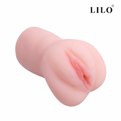 Masturbador em formato de vagina feito de CyberSkin com fissuras e texturas internas - LILO - Cod.MA144 na internet