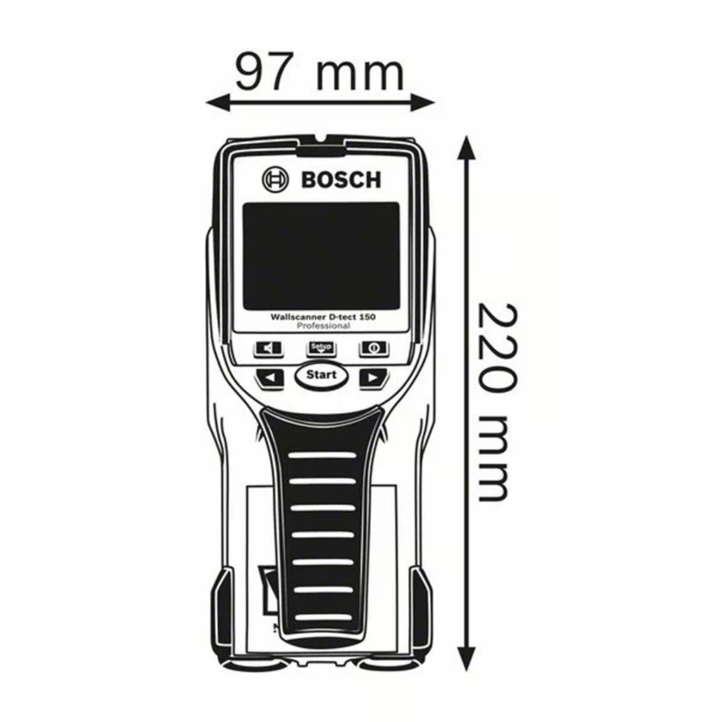 detector de materiales bosch d-tect 150 sv detector de tubos pvc cables  maderas y otros alcance 15cm de profundidad