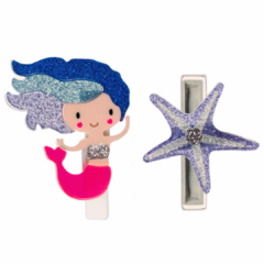 Hair Clip Duplo Sereia Glitter