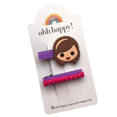 Hair Clip Duplo Princesa do Gelo 2 - OHH-HAPPY