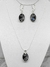 Conjunto Con Ovalo Cristal Swarovski - Plata 925 - Izzap Joyas