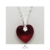 Imagen de Collar Cadena + Dije Cristal Swarovski Corazon 14 DROP FLOR Plata925