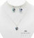 Conjunto Aros Y Collar Cristal Swarovski Corazon 10mm Plata - tienda online