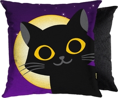 Capa de Almofada Halloween Gato Preto - 43x43cm - comprar online