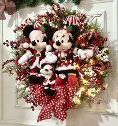 Guirlanda de Natal Disney família c/ menino e luzes - 60cm - loja online