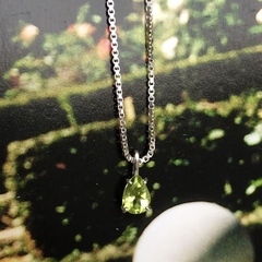 Peridoto Gota Ponto de Luz em Prata - online store