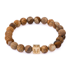 Bracelete Jasper Cubo de Prata - W.SEIGNEUR Joias Maculinas 