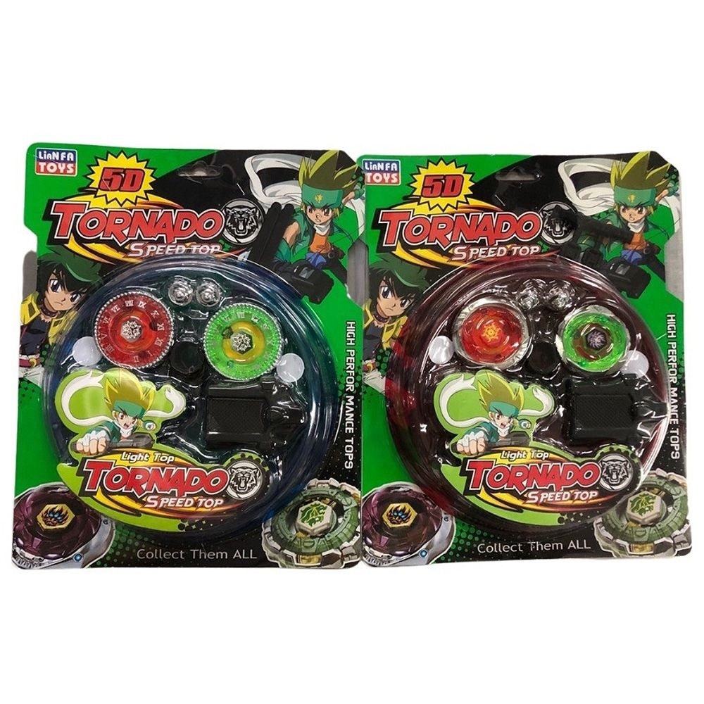 Kit 4 Beyblade Metal 5d + 2 Lançador + 1 Arena Brinquedo