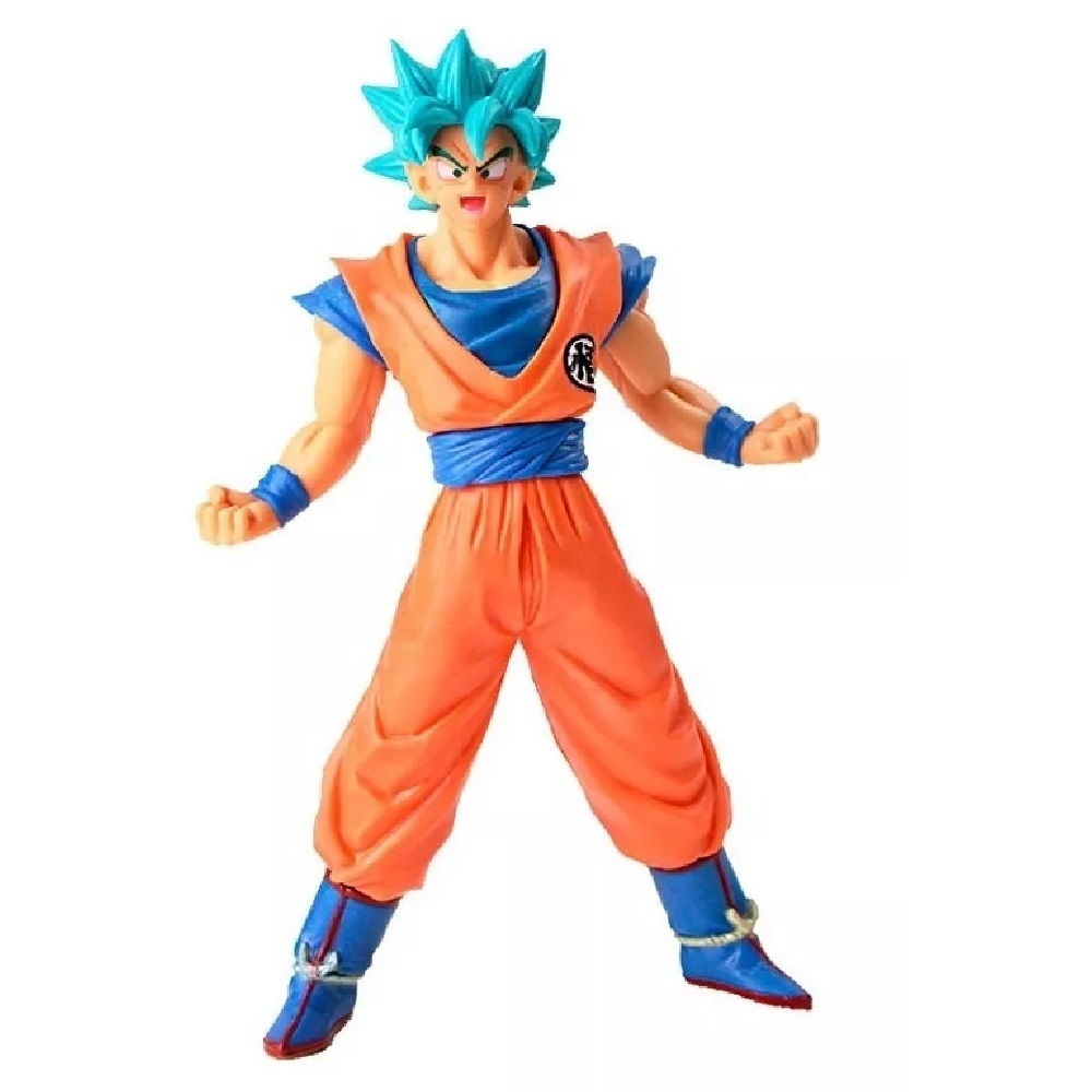 Boneco Dragon Ball Goku Super Sayajin Blue 18 cm, goku sayajin blue