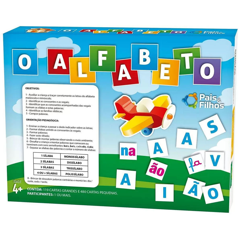 Jogo da Memória Educativo Letras e Figuras Alfabeto Infantil :  : Brinquedos e Jogos