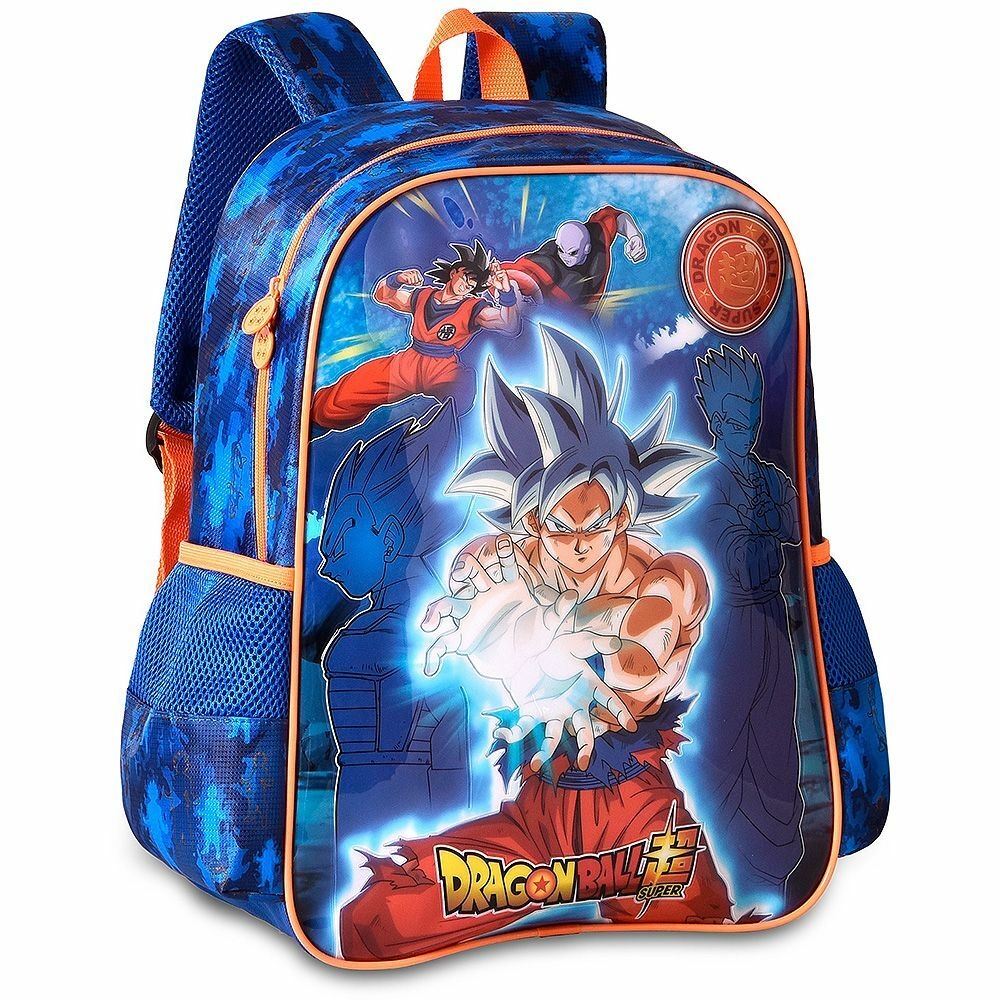 Mochila Dragon Ball Instinto Superior na Patrulha Presentes, imagem do goku  instinto superior