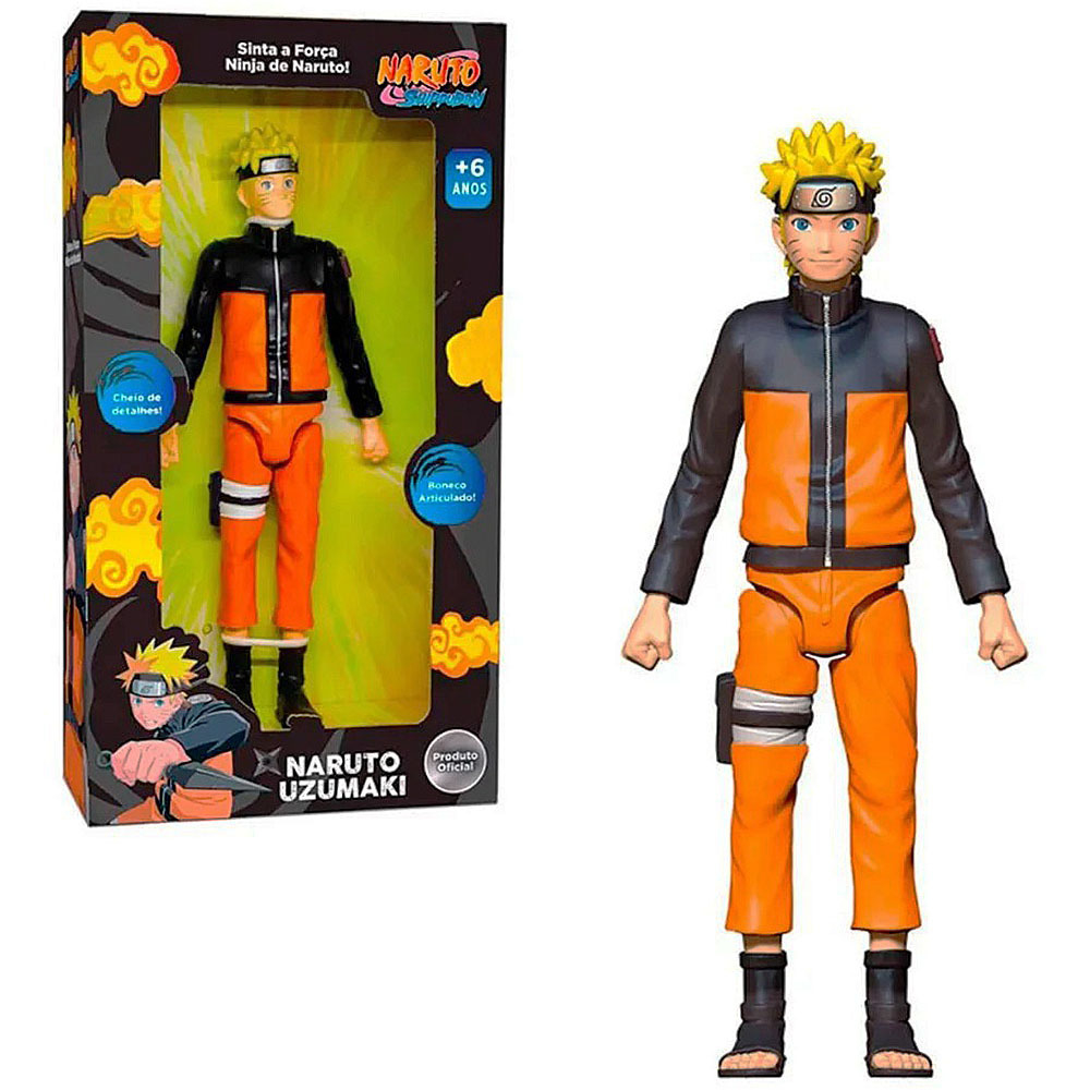 Boneco Articulado Naruto Uzumaki 24 cm - Naruto Shippuden - Elka