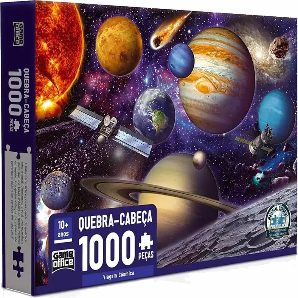 Brinquedo Jogo Quebra-Cabeça 100 Peças Tema Viagens