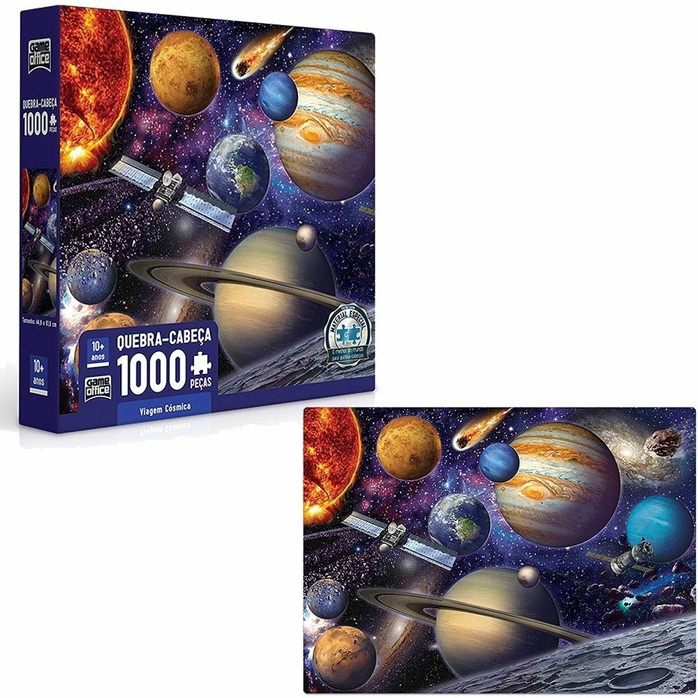 Quebra Cabeça 1000 Peças Viagem Cosmica - Toyster - Xickos Brinquedos