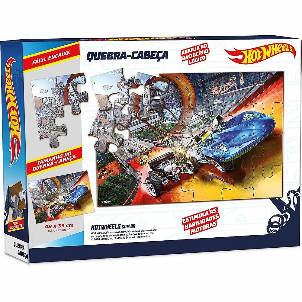 Quebra-cabeça Cognitivo Hot Wheels