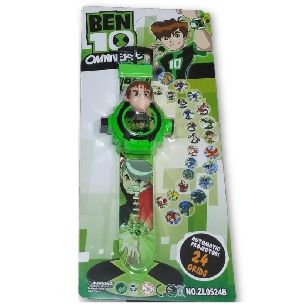 Relógio ben 10 pisca luzes toca musica com Projetor de imagens