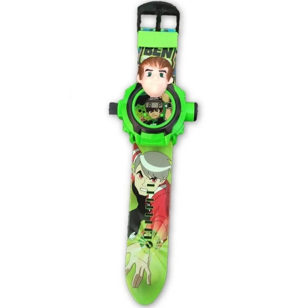 Relógio ben 10 pisca luzes toca musica com Projetor de imagens