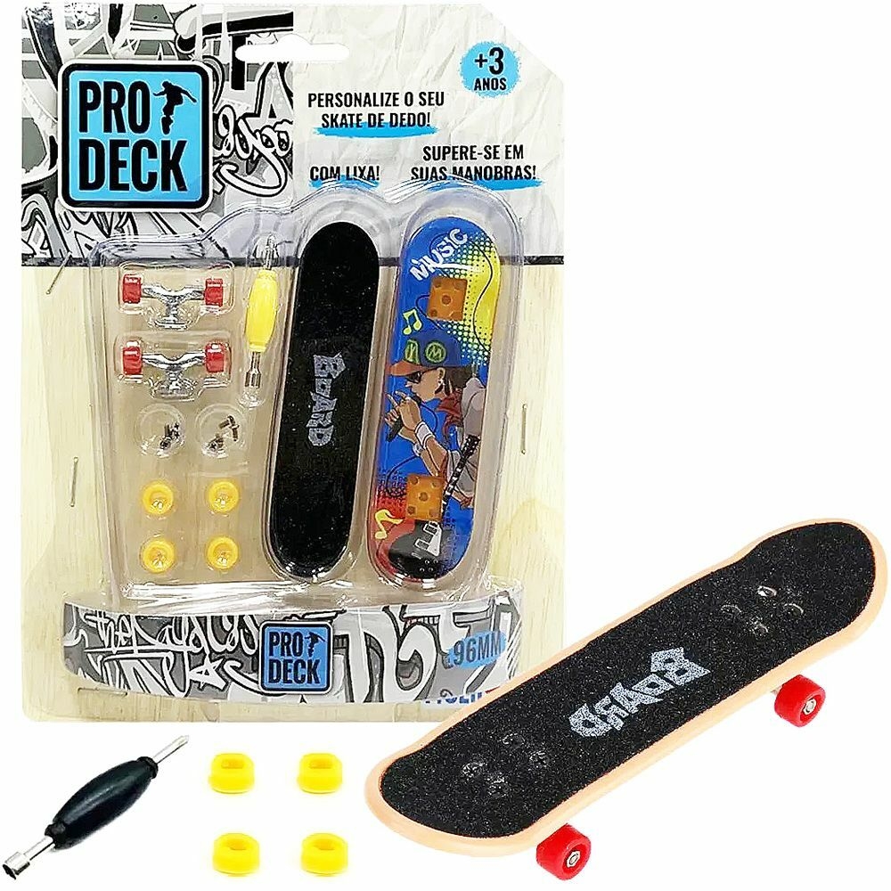 Kit 5 Mini Skate De Dedo Semi Profissional Modelos Sortidos