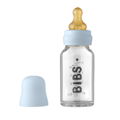 Mamadera BIBS baby Glass 110ML - Baby blue