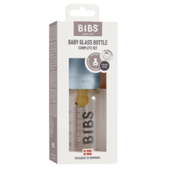 Imagen de Mamadera BIBS baby Glass 110ML - Baby blue