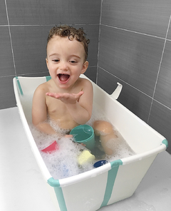 Bañera Stokke Flexibath - Blanca/Aqua - Isatina