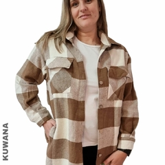 Saco Paño Largo Oversize beige - comprar online