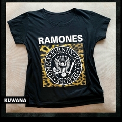 Remera Ramones leopard Black