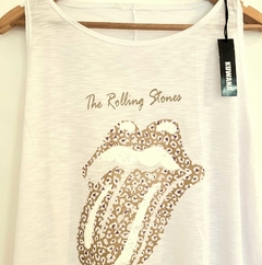 Vestido Beach Rock Stone Print White - comprar online