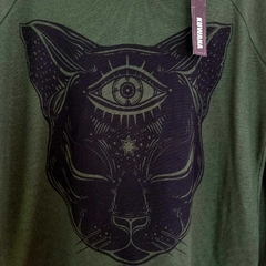 Buzo Hoodie Eye Cat Green - comprar online