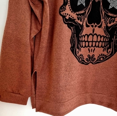 Sweater Oversize Skull Shine Chocolate - Kuwana Mayorista