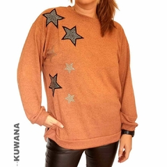 Sweater Oversize Emma Stars}Chocolate - comprar online
