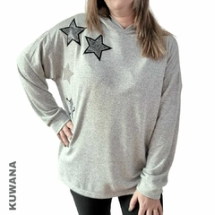 Buzo Hoodie XL OVERSIZE Star Grey - comprar online