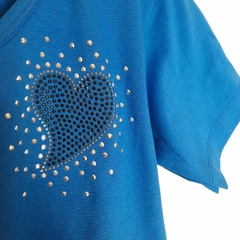 Remera V Electri Blue Love PREMIUM - tienda online