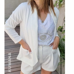 SET Sastrero White (blazer + Short) - tienda online