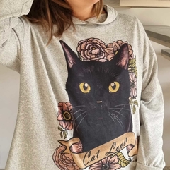 Buzo Hoodie XL OVERSIZE CAT LOVER - comprar online
