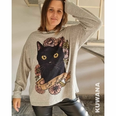 Buzo Hoodie XL OVERSIZE CAT LOVER en internet
