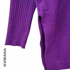 MAXI Sweater BREMER Largo violeta (XL/XXL) - comprar online
