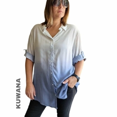 Camisa Oversized degradé BLUE - comprar online