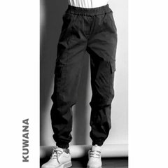 Pantalòn cargo elastizado Black (38 al 50) - comprar online