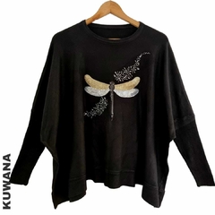 Maxi Sweater Oversized BREMER Black Libelula XL/XXL - comprar online