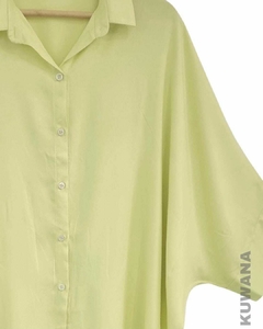 Maxi Camisa Texturada XXL VERDE Alimonado - comprar online